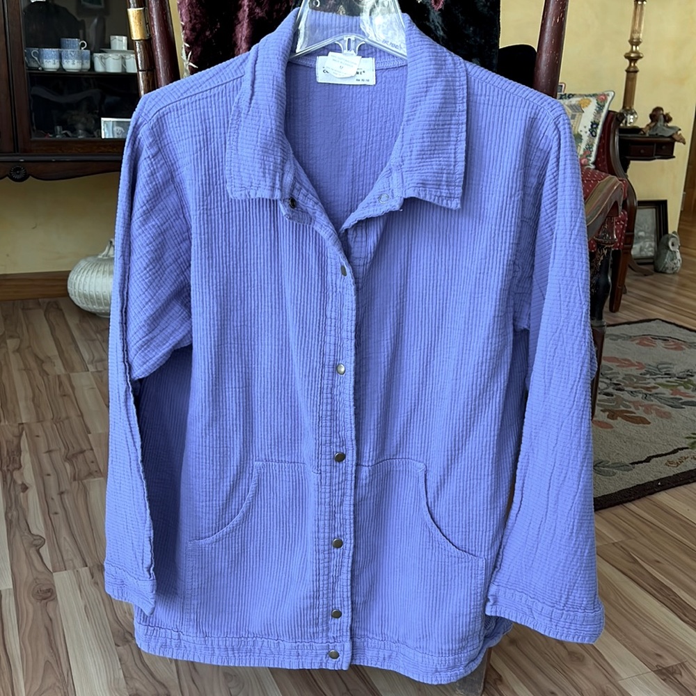 VERMONT COUNTRY STORE LAVENDER PURPLE COTTON LIGHTWEIGHT JACKET M